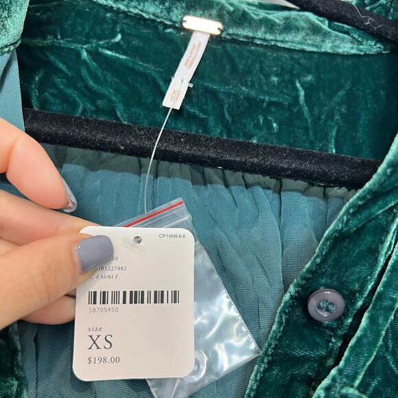 FREE PEOPLE LUX VELVET SHIRT DRESS - Picture 6 of 6